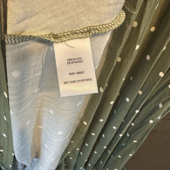 Torrid Olive Polka Dot Midi Dress - Picture 7 of 7